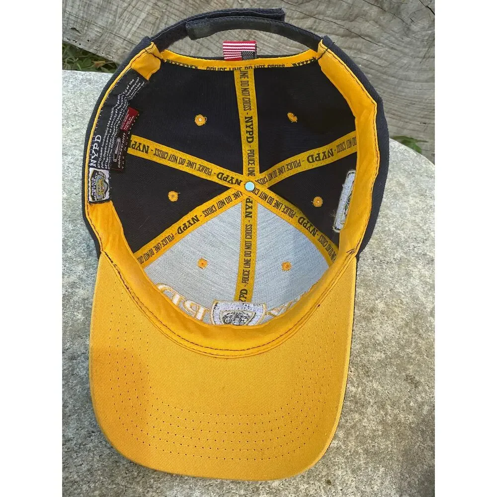 NYPD Vintage Baseball Cap Hat New York Police Department Side Patch US Flag